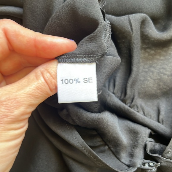 Harvey Nichols black slight sheer long sleeve top - Picture 5 of 11